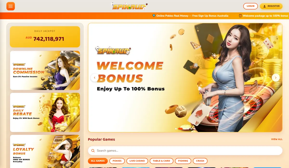 SpinAUD lobby